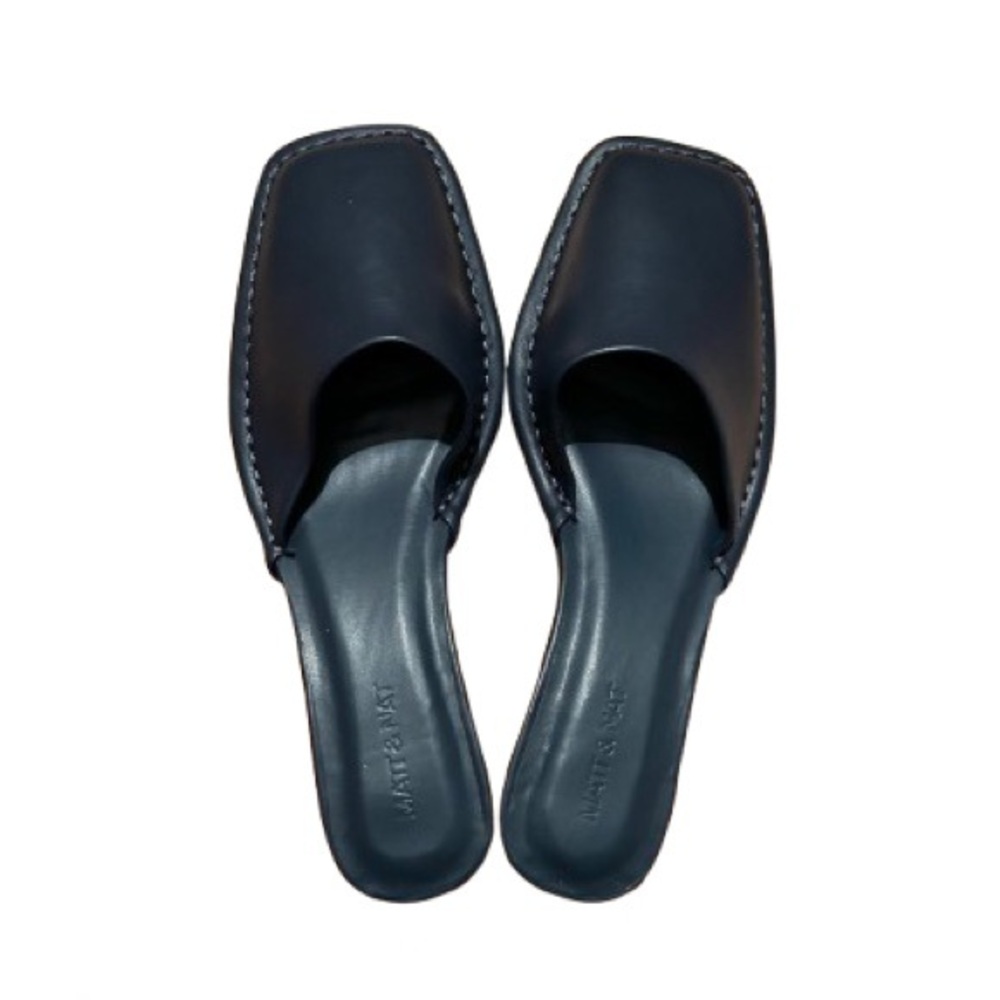 NWOT MATT & NAT Women's Slide Sandals, Dark Navy Blue